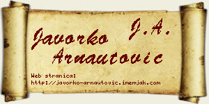 Javorko Arnautović vizit kartica